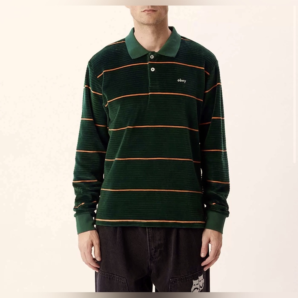 Obey Striped Polo